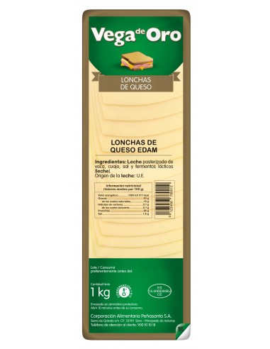 LONCHAS EDAM VEGA DE ORO 1KG