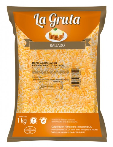 Q.RALLADO 3 QUESOS LA GRUTA 1 KG